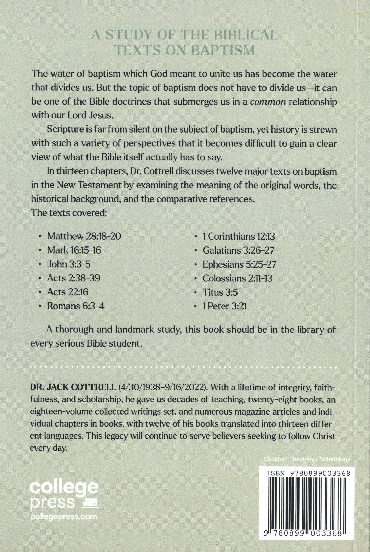 Baptism: A Biblical Study