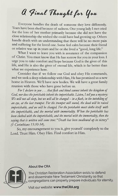 Where is God in My Sorrow? Helping You Through the Death of a Loved One